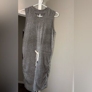 n: PHILANTHROPY Heather Grey Drawstring Waist Dress Sleeveless Size S